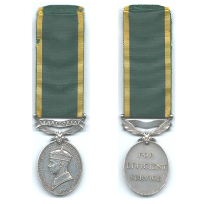 Efficiency Medal – Territorial - BDR. P J Fenlon